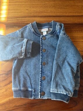 Cat & Jack Blue Denim-Style Kids Jacket 12mo